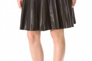 Theory Alcine L Prudential Leather Skirt