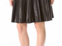 Theory Alcine L Prudential Leather Skirt