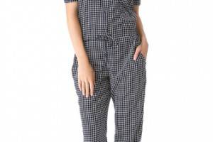 Theory Daranda Cross Grid Jumpsuit