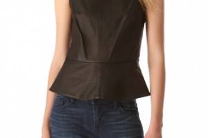 Theory Eleeria LC Leather Top