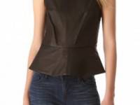 Theory Eleeria LC Leather Top