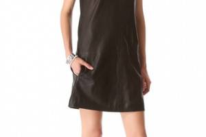 Theory Leather Eliora L Dress