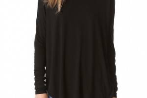 Three Dots Relaxed Shirttail Top