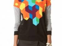 Tibi Geo Intarsia Pullover