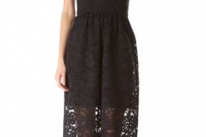 Tibi Strapless Lace Dress