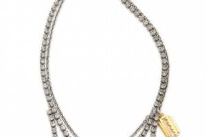 TOM BINNS Crystal Razor Blade Necklace