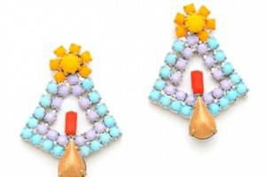 TOM BINNS Neon Crystal Earrings