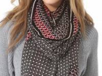 Tory Burch Checkered Cube Scarf