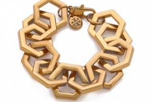 Tory Burch Hexagon Link Bracelet