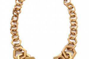 Tory Burch Hexagon Link Necklace