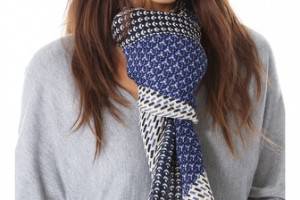 Tory Burch Moon Dot Mix Print Scarf