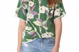 Tucker Boxy Silk Top