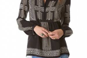 Twelfth St. by Cynthia Vincent Bell Sleeve Blouse