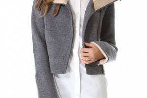 Twelfth St. by Cynthia Vincent Boiled Wool Moto Jacket