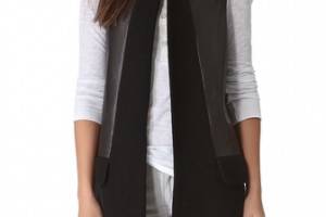 Twelfth St. by Cynthia Vincent Wool & Leather Vest
