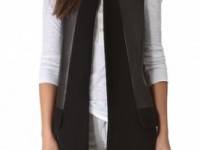 Twelfth St. by Cynthia Vincent Wool &amp; Leather Vest