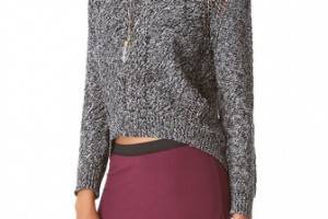 Twelfth St. by Cynthia Vincent Zip Back Melange Sweater