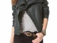 VEDA Max Classic Leather Jacket