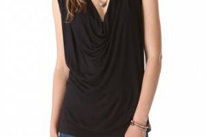 Velvet Fonda Top with Faux Leather Sleeves