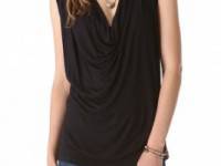 Velvet Fonda Top with Faux Leather Sleeves