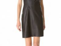 Velvet Majory Dress with Faux Leather Detail