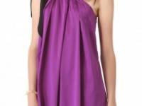 Vera Wang Collection Draped Tank with Grosgrain Detail