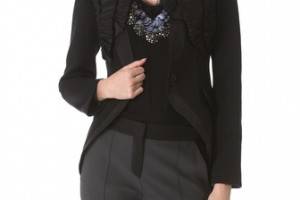 Vera Wang Collection Faille Harness Blazer