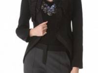 Vera Wang Collection Faille Harness Blazer