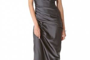 Vera Wang Collection Sleeveless Asymmetrical Gown