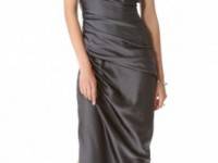 Vera Wang Collection Sleeveless Asymmetrical Gown