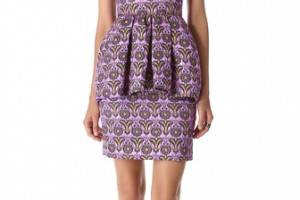 Vera Wang Collection Sleeveless Floral Cloque Dress