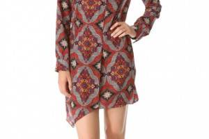 Veronica Beard Long Sleeve Printed Dress