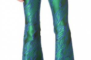 Wes Gordon Filigree Brocade Flare Pants