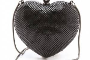 Whiting & Davis Charity Hearts Clutch