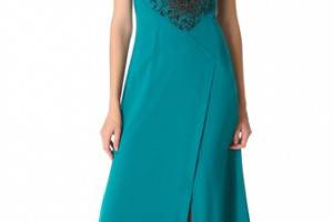 Yigal Azrouel Embroidered Georgette Gown