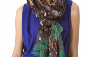 Yigal Azrouel Embroidery Print Scarf