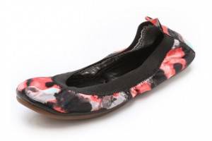 Yosi Samra Printed Sateen Ballet Flats