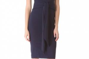 Zac Posen Sleeveless Dress with Cascade