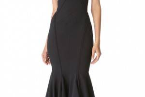 Zac Posen Sleeveless Mermaid Bustier Gown