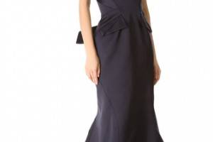 Zac Posen Strapless Satin Gown