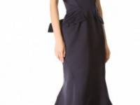 Zac Posen Strapless Satin Gown