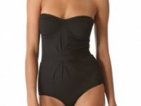 Zimmermann Noir Tucked One Piece Swimsuit